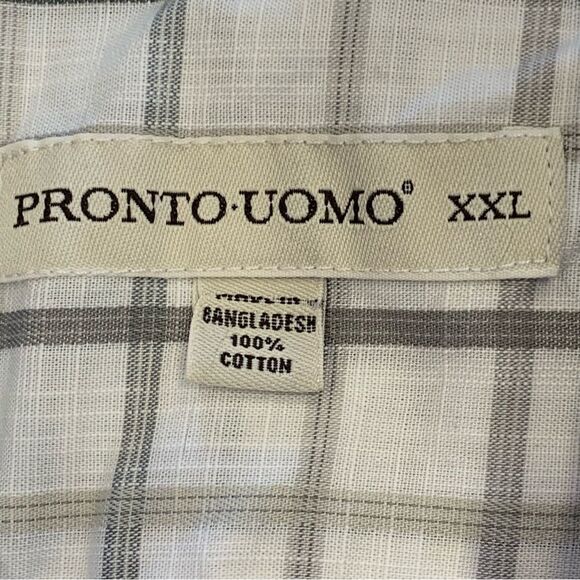 Pronto Uomo Button Down Short Sleeve Shirt Size XXL - Picture 5 of 9